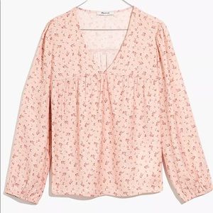 Madewell Satin Floral Blouse
